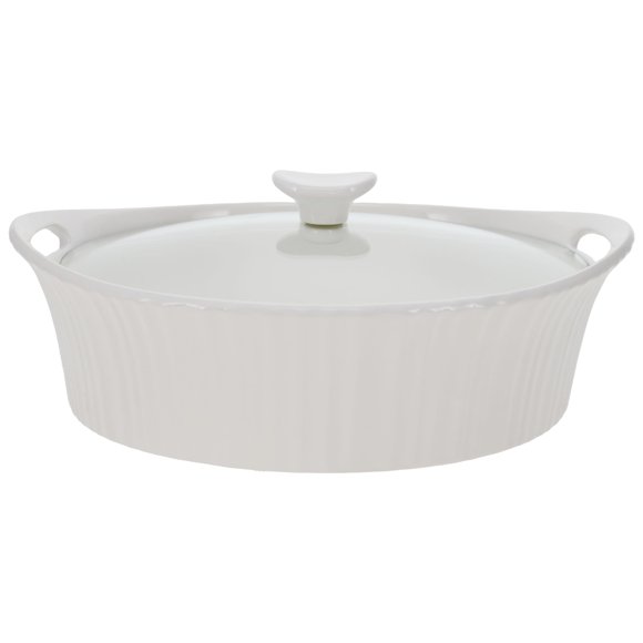 Cazuela CorningWare 2.5 L Blanco Francés con tapa