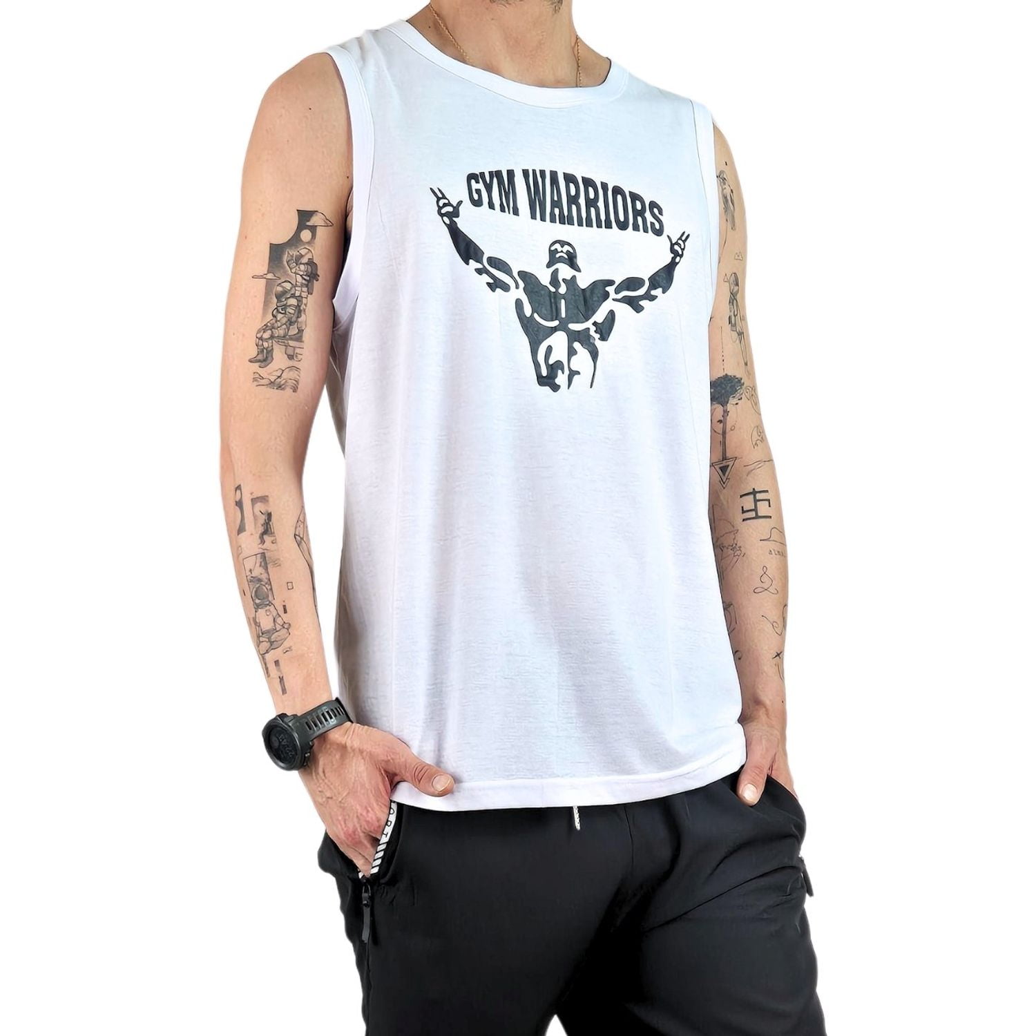 Likeshop - Polera Sin Manga Musculosa Hombre Diseño Gym 291