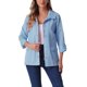 thumbnail image 4 of Chaquetas Utilitarias con Cordón en la Cintura y Bolsillos con Solapa y Cremallera para Mujer de INSPIRE CHIC para el Regreso a Clases Azul Lavado Claro M, 4 of 6