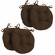 thumbnail image 1 of Cojines de sarga redonda para silla Blazing Needles, 16 pulgadas, paquete de 4 unidades, color chocolate, 1 of 2