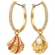 thumbnail image 1 of Pendientes Swarovski Shell Pearl Oro Amarillo Mujer, 1 of 2