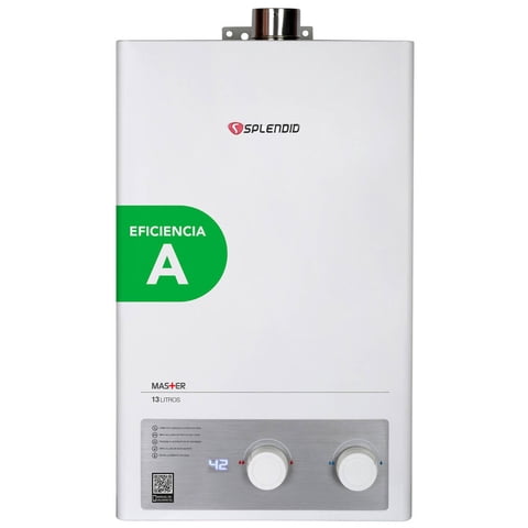 Calefon Splendid Ioniz. Master Tiro Forzado Gas Natural 10Lt