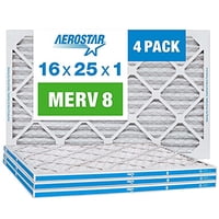 Filtro De Aire Aerostar Merv 8 Plisado 16X25X1 (Paquete De 4)