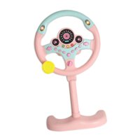 Magideal - Juguete De Volante De Simulación Funciones Con Sonido De Lámpara Juguete De Sonido Educativo Juguete De Conducción Interactiva Juguete De , Rosado