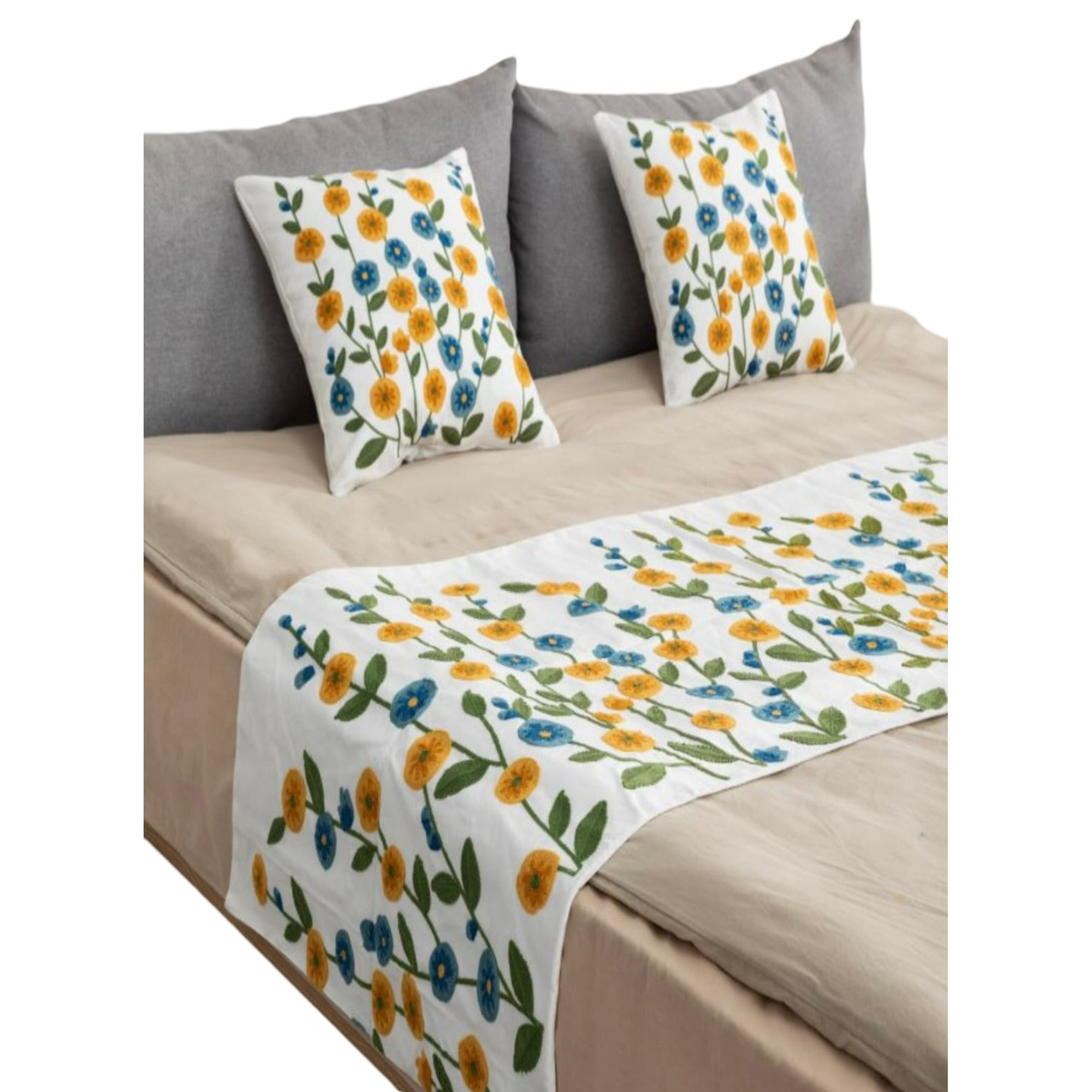 Todo Para El Hogar - Piecera Bordada Sin Fundas