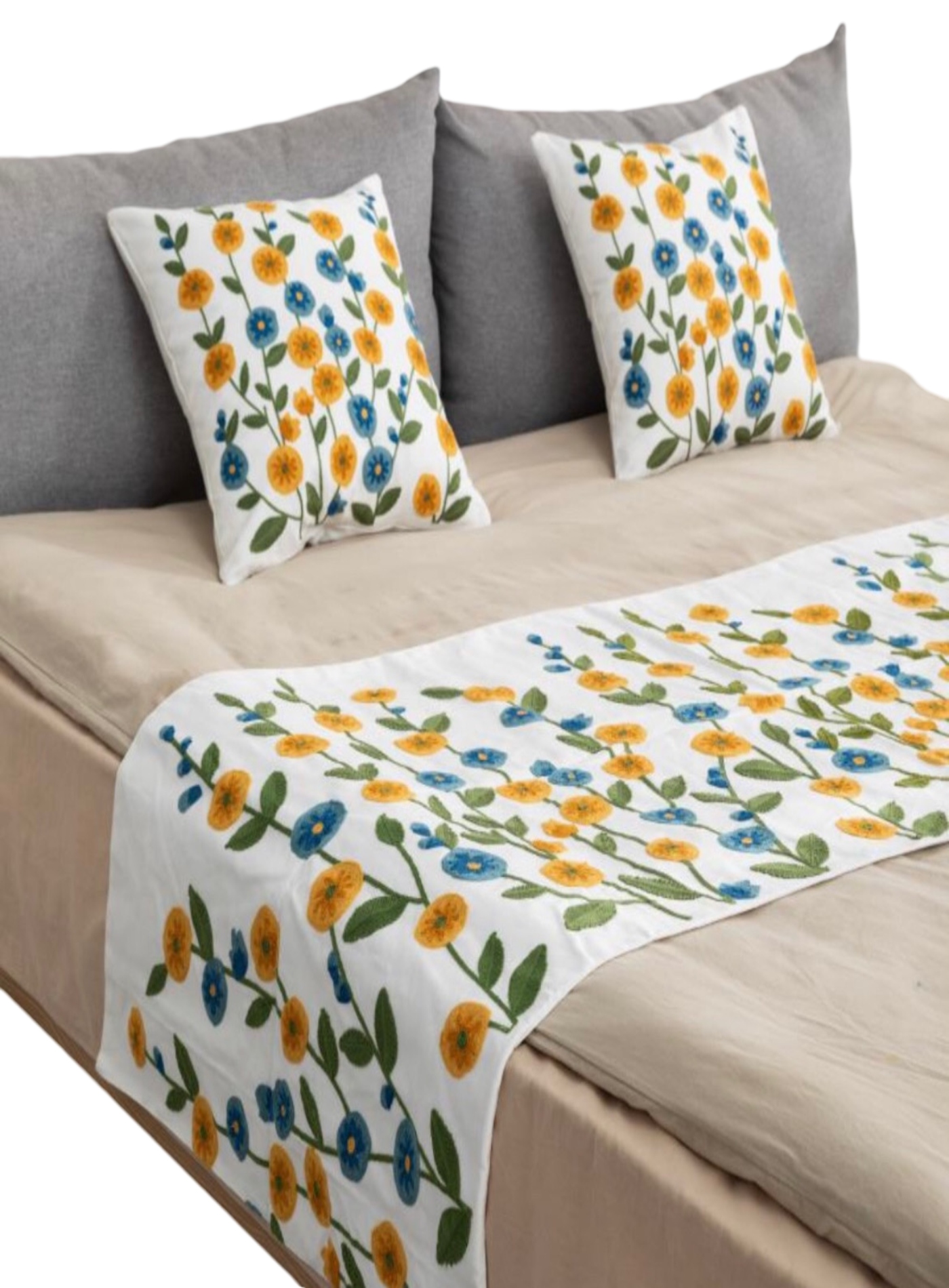 Todo Para El Hogar - Piecera Bordada Sin Fundas