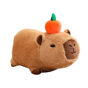 Magideal - Carpincho De Juguete, Muñeca Animal, Juguete De Peluche De Capibara Con Sonido, Sofá De Dibujos Animados, Cómodo Y Lindo Animal De Peluche De Capibara Acostado 20Cm
