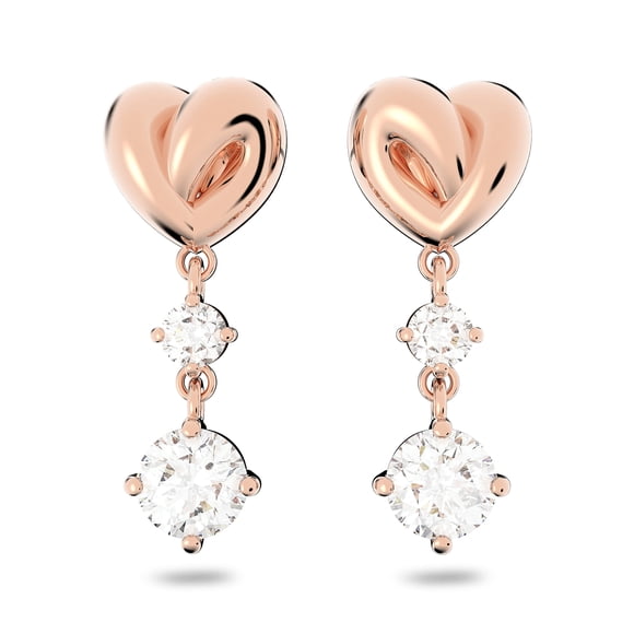 Pendientes Swarovski Lifelong Heart Drop con cristal blanco
