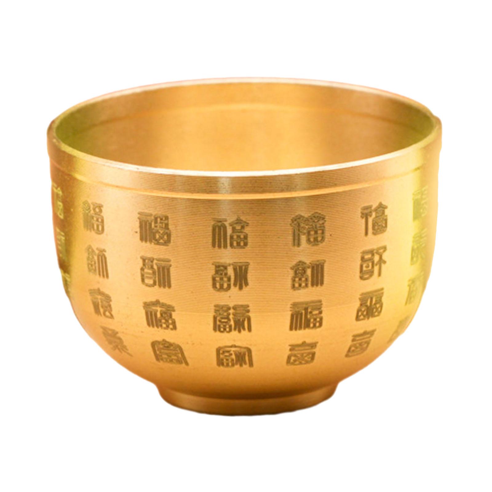 Bothyi - Escultura Del Lavabo Del Tesoro, Escritorio Decorativo, Mini Tina De Arroz, Cuenco Feng Shui De Latón