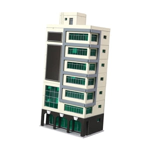 Bothyi - Modelo De Edificio Moderno Escala 1:150 N, Fácil Montaje, Mesa De Arena, Diorama, Amarillo Claro