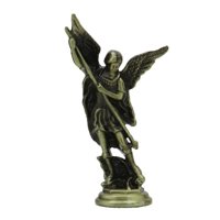Magideal - Estatua De Estatuilla De , Escultura De Ángel De Batalla De Metal, Adorno De Escritorio Para Mesa, Entrada, Estante De Escritorio, Oficina Bronce