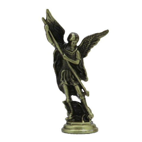 Magideal - Estatua De Estatuilla De , Escultura De Ángel De Batalla De Metal, Adorno De Escritorio Para Mesa, Entrada, Estante De Escritorio, Oficina Bronce