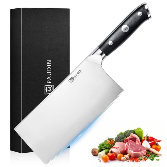 Cuchillo de picar PAUDIN 18 cm de filo ultra afilado con mango G10