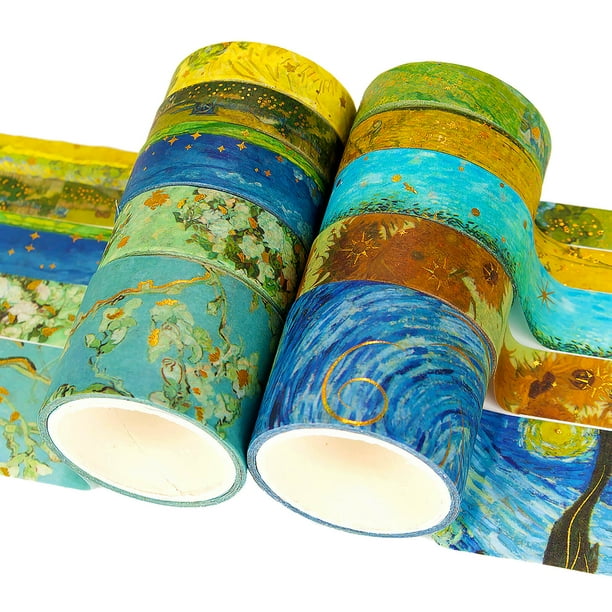 10pcs Van Gogh Washi Tape Set - Unleash Your Creativity with Decorative Adhesive for DIY Crafts, Gift Wrapping, & More!