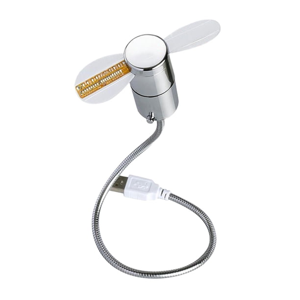 Ventilador de Reloj USB LED, Ventilador de Refrigeración, Fuente de Alimentación Flexible a Través de USB, No Requiere Instalación de Controlador, Fun Temperatura