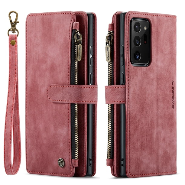 CaseMe For Samsung Galaxy Note 20 Ultra Note 10 Note 10 Plus Wallet Case, Leather Card Holder, Magnetic Kickstand & Zipper
