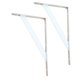 thumbnail image 5 of 2 Piezas Soporte De Estante De Pared En Forma De L De Metal Soporte De Bastidor 150x95x2mm Blanco, 5 of 5