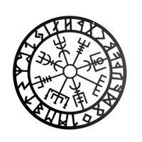 Magideal - Decoración De Pared Colgante De Pared Con Símbolo De Vikingos, Adorno De Metal Nórdico Resistente Para Colgar En La Pared, Arte De Pared Para El Hogar