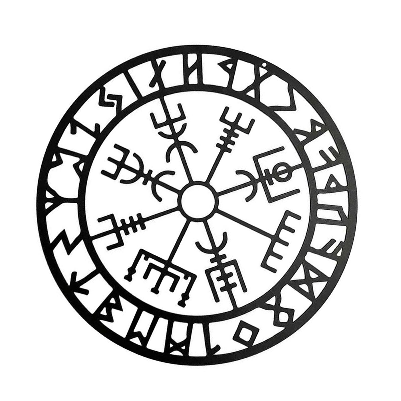 Magideal - Decoración De Pared Colgante De Pared Con Símbolo De Vikingos, Adorno De Metal Nórdico Resistente Para Colgar En La Pared, Arte De Pared Para El Hogar