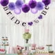 thumbnail image 5 of Juego de 16 pompones de flores de papel de seda, farolillos de papel variados, kit de manualidades para decoración de fiestas de cumpleaños con temática de lavanda y morado, baby shower, despedida de, 5 of 6