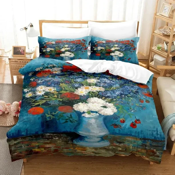 Van Gogh Bedding Set Duvet Cover Bed Set Quilt Cover Pillowcase Comforter Boys Adult Bedding Set Bed Sheets