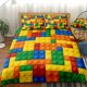thumbnail image 2 of 2/3pcs Soft and Skin-Friendly Building Blocks Duvet Cover Set for Bedroom and Guest Room - Includes 1 Duvet Cover and 2 Pillowcases - Enhance Your Sleep Experience, 2 of 5