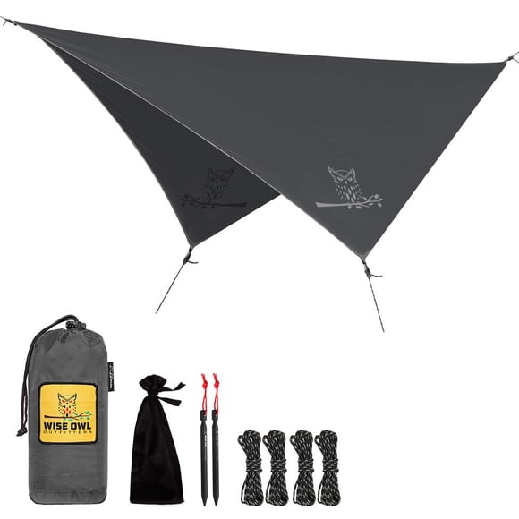 Lona impermeable Camping Rain Fly Wise Owl Outfitters, 3 x 3 m