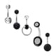 thumbnail image 5 of 5 Anillos Para Ombligo Para Mujer 1 6 Mm Acero Inoxidable Joyería Para Piercing De Ombligo Color Negro, 5 of 5