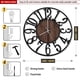 thumbnail image 3 of Reloj de pared LEIKE Retro grande de 24 pulgadas con luz nocturna negra, 3 of 8