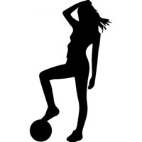 Rienda Libre Graphics - Decomural Female Football Player Sports Ws-32783