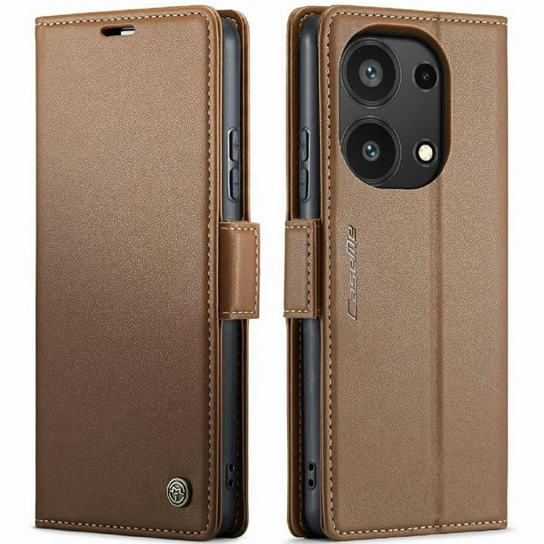 CaseMe tipo cartera Xiaomi Redmi Note 13 4G con cierre magnético, RFID, tarjetero, soporte, carga inalámbrica