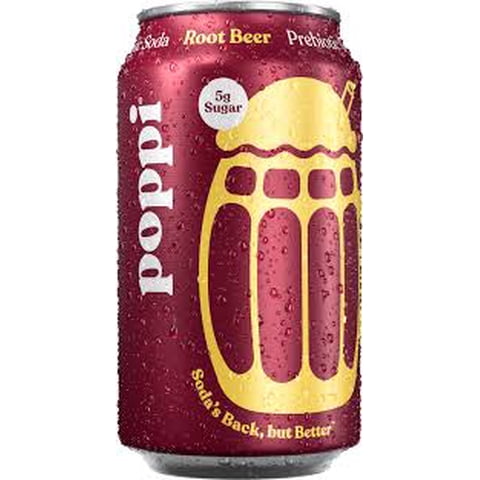 Bebida Prebiotic Root Beer Lata Poppi 355 Ml