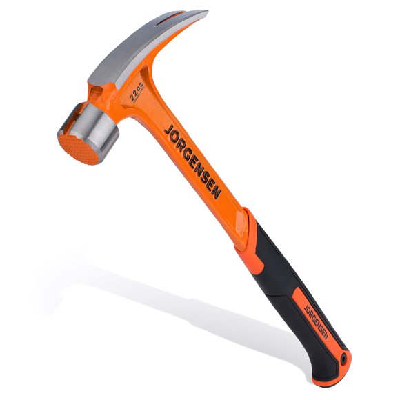 Martillo Framing Hammer Jorgensen en forma de garra recta, 650 ml, con clavo magnético