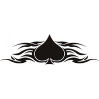 Rienda Libre Graphics - Decomural Tribal Ace Of Spades Card Games Ws-15558