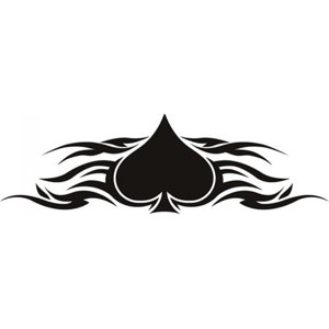 Rienda Libre Graphics - Decomural Tribal Ace Of Spades Card Games Ws-15558