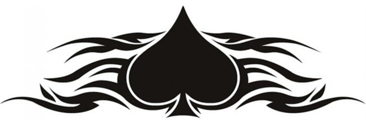 Rienda Libre Graphics - Decomural Tribal Ace Of Spades Card Games Ws-15558