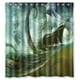 thumbnail image 1 of Cortina de ducha con diseño de pulpo y monstruo marino, con ganchos, 167 x 183 cm, 1 of 3