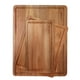 thumbnail image 1 of Juego de tablas de cortar HAONEYS Wood con ranura para jugo, 3 tamaños, 1 of 3