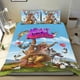 thumbnail image 1 of Madagascar Conjunto de sábanas temático, trío de piezas, cómodo y amigable con la piel, diseño único, regalo de decoración para el hogar para familiares, amigos y fans, 90 cm * 190 cm, 1 of 6