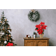 thumbnail image 2 of Pack 6 Flores Navideña De Navidad Rojas Dorado Lisa, 2 of 3
