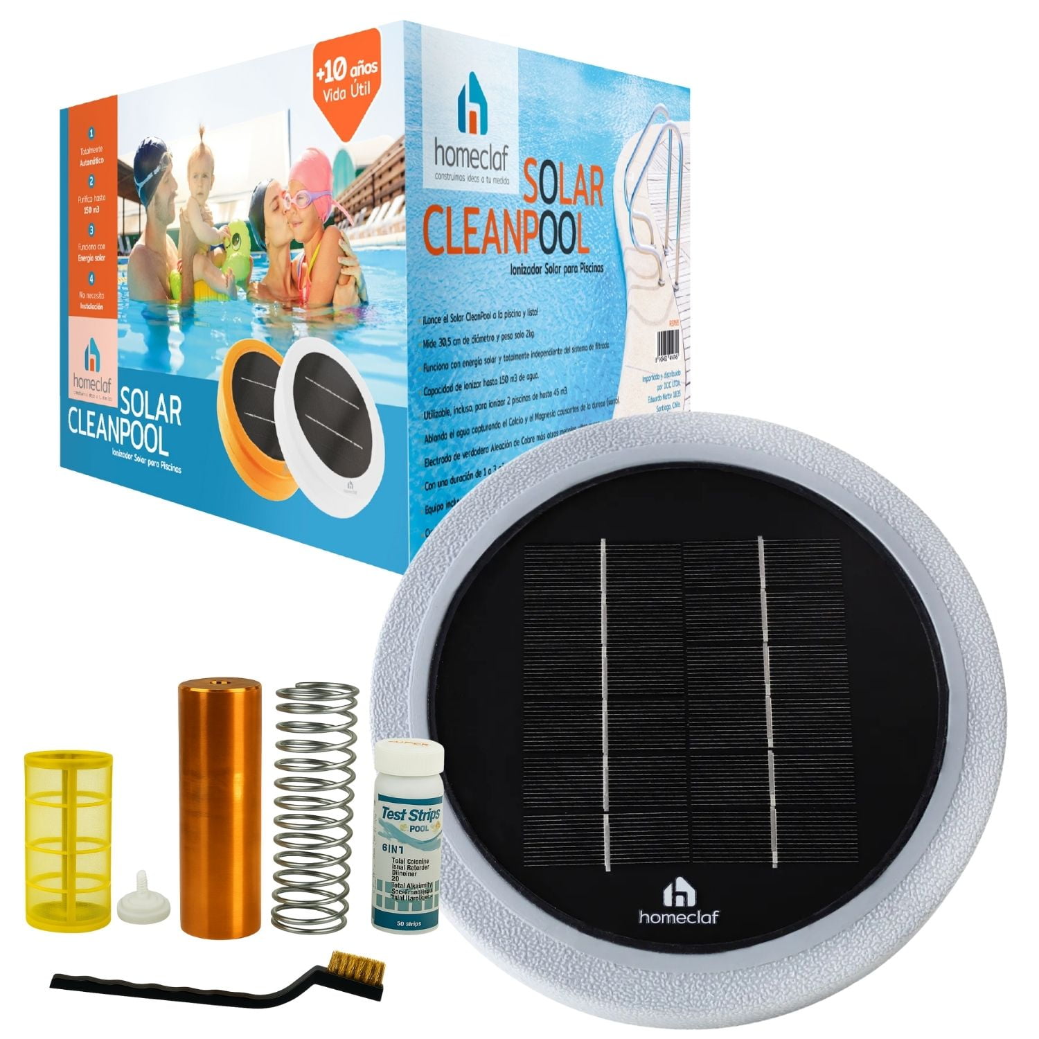 Ionizador Solar Para Limpieza Y Mantención De Piscina Homeclaf
