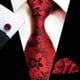 thumbnail image 1 of 1set Men's Plum Paisley Tie Three Piece Suit Including Tie Pocket Towel Cufflinks, 1 of 5