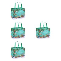 Bothyi - 4 Piezas De Bolsas De Regalo De Navidad De Gran Capacidad, Bolsas De Regalo De Fiesta Multifuncionales, Verde Hierba