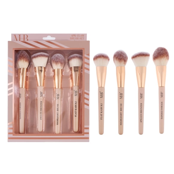 Set de Brochas de Maquillaje EXPRESSIONS 4 piezas Brown Glam
