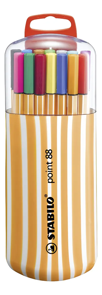 Stabilo Rotulador Punta Fina Point 88 Estuche Zebrui 20 Unid
