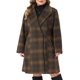 thumbnail image 1 of Agnes Orinda Conjuntos de Halloween para Mujeres Tallas Grandes Abrigos de Cuadros Shacket con Solapa Muesca Doble Botonadura Casual Cálido Otoño Invierno Abrigo Medio-Largo 1X Marrón, 1 of 6