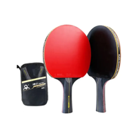 Genérico - Pack 2 Paleta De Ping Pong Profesional 6 Estrellas Mgo Corto