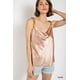 thumbnail image 1 of Camisola de Satén con Cuello Vuelto y Tirante de Cadena Color Topo S, 1 of 5