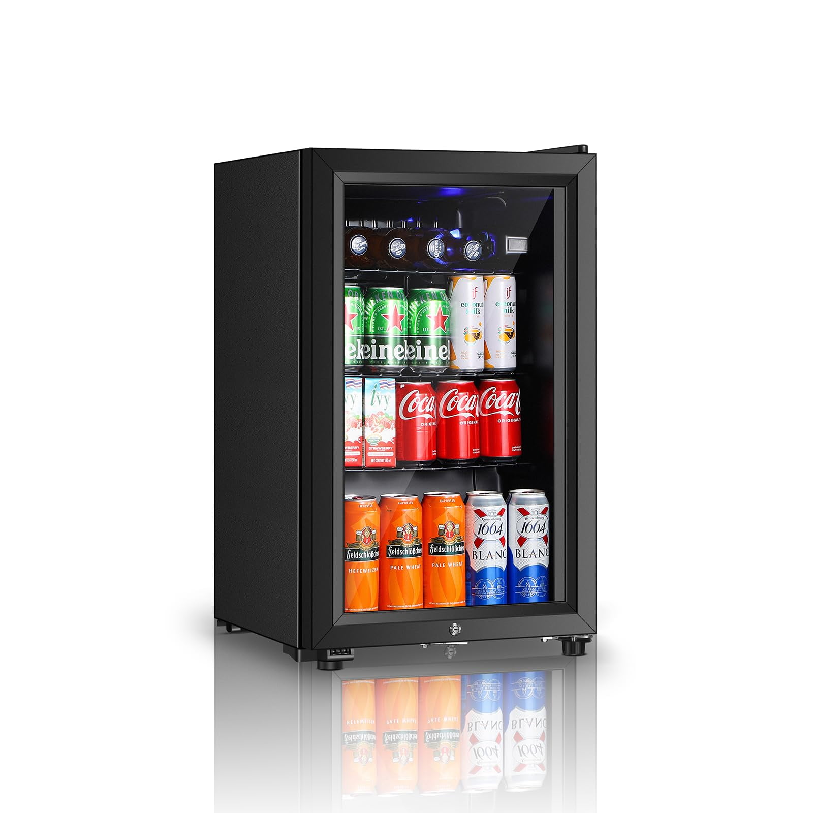 Saeoola - Refrigerador De Bebidas Saeola, Mini Refrigerador De 2.3 Pies Cúbicos, Negro
