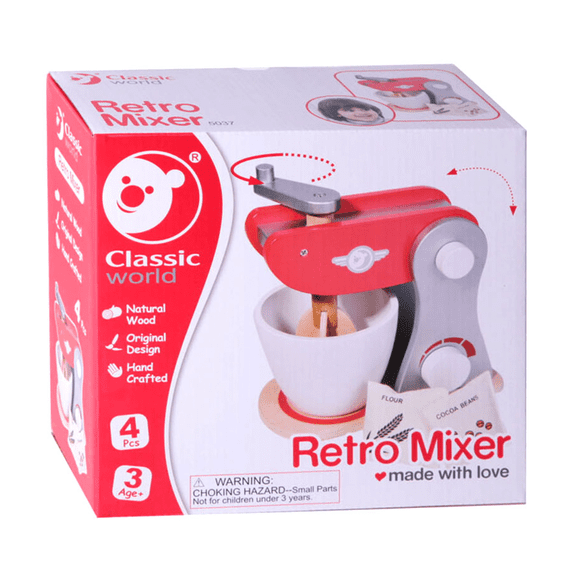 Batidora Retro de Madera Classic World